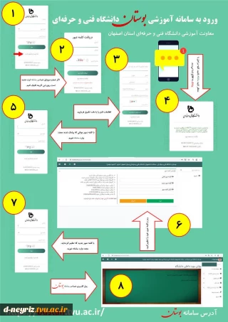راهنمای ورود به سامانه بوستان