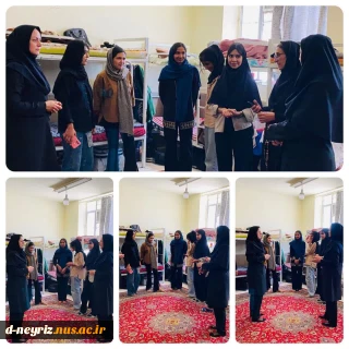 بازدید سرپرست محترم آموزشکده خانم محمدباقر پور  ومسئول امور دانشجویی از خوابگاه دانشجویان